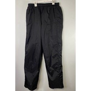 Foot Locker Track Pants Mens Large Black‎ Ankle Zip Lined Elastic Waist 90s Y2K